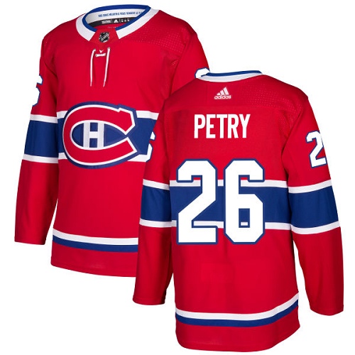 Adidas Men Montreal Canadiens #26 Jeff Petry Red Home Authentic Stitched NHL Jersey